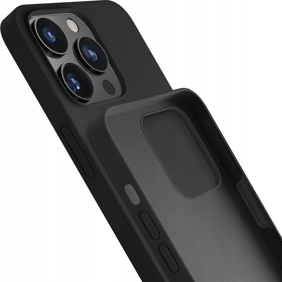 Mbulesë silikoni 3mk për Apple iPhone 16 Pro Max, rezistente ndaj goditjeve, e zezë