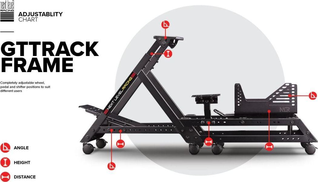 Kornizë Next Level Racing për GTtrack (NLR-S020), e zezë