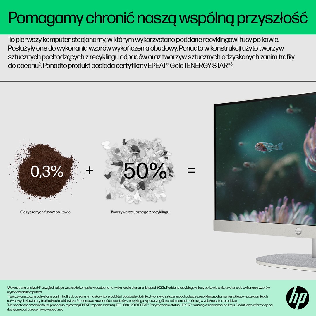 Kompjuter All-in-One HP 24-cr0011nw, i5-1335U, 23.8", 512GB SSD, i zi