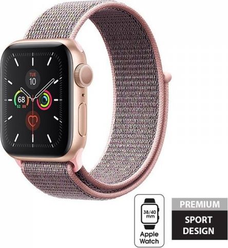 Rrip Crong për Apple Watch 1 - 5, 38 - 40 mm, rozë