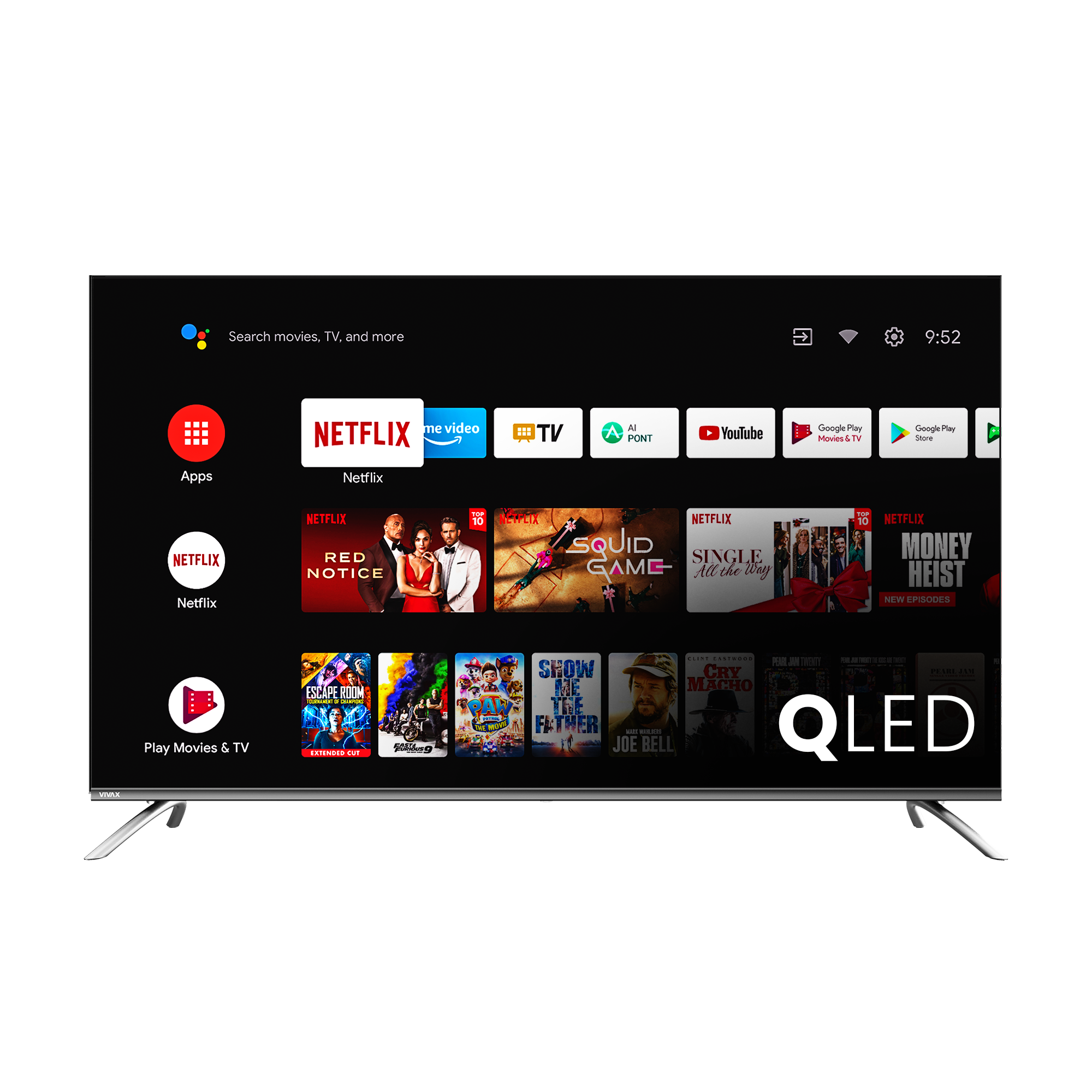 Televizor Vivax 55Q10C, 55", QLED, 4K, Smart, Android