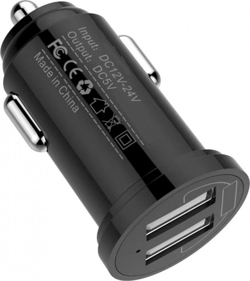 Karikues makine Techly Car Mini Charger, 2x USB, 12W, i zi