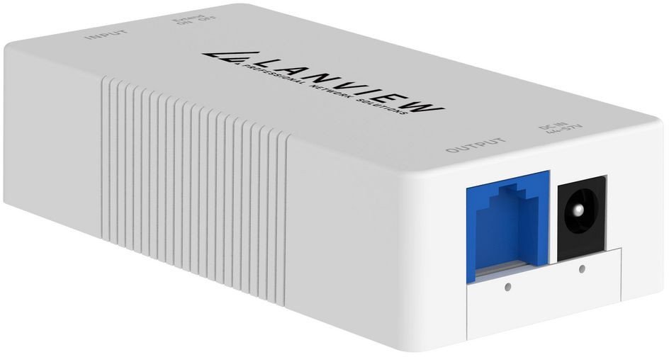 Extender PoE Lanview 100Mb, zgjatje rrjeti, plug and play, i zi