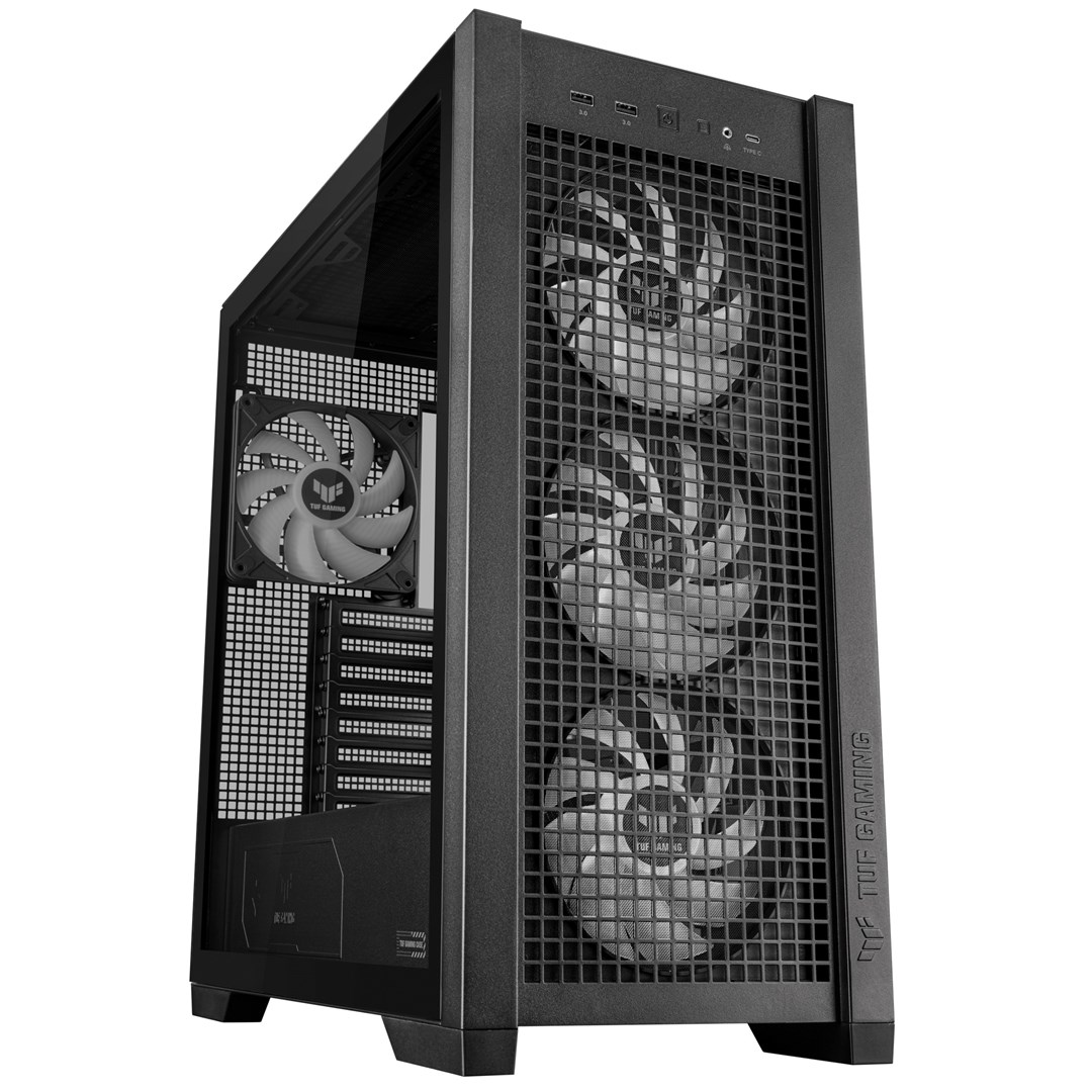 Kuti PC ASUS TUF Gaming GT302, MIDI Tower, ARGB, e zezë