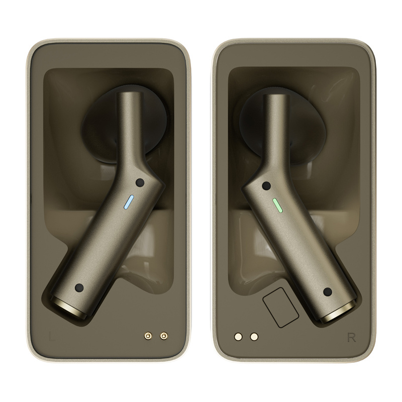 Kufje wireless Timekettle W4 AI Interpreter, përkthim simultan, me kuti karikimi, ngjyrë gold