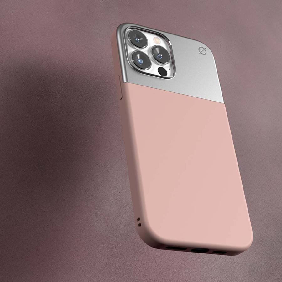 Mbrojtëse telefoni Atom Studios Split Silicone MagSafe, për iPhone 13 Pro Max, rozë