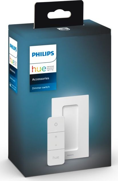 Telekomandë ndriçimi Philips Hue Dimmer Switch, kontroll zbehjeje, pa tela, e bardhë