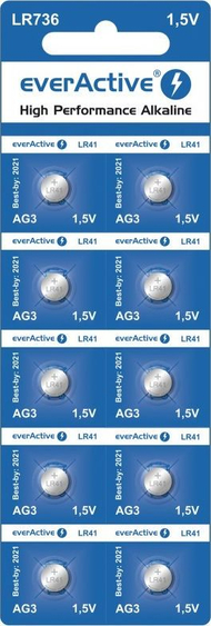 Bateri alkaline EverActive LR41, 1.5V, mini, paketim 10 copë