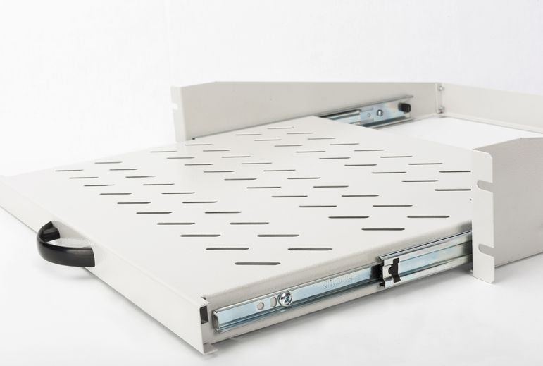 Raft tërheqës për kabinet 19" Digitus DN-19-TRAY-2-450, 2U, 450 mm, gri e hapur