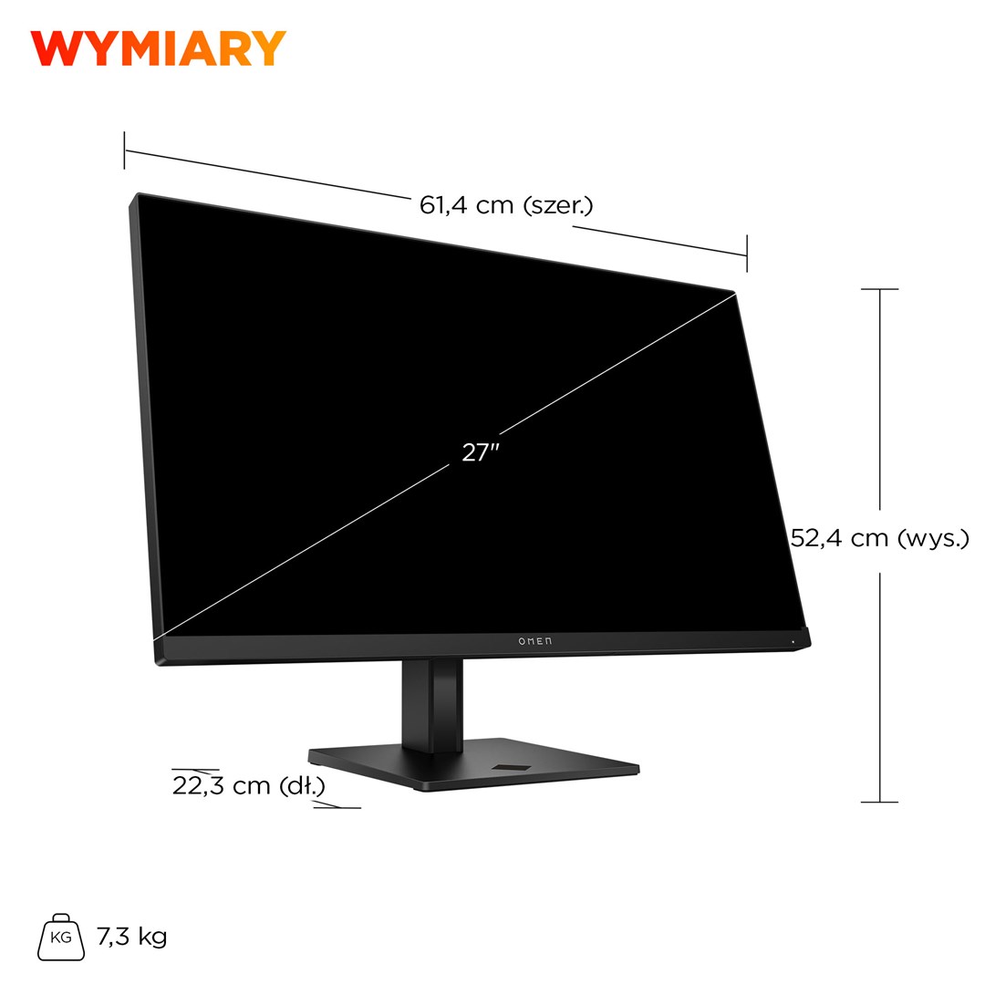 Monitor gaming HP OMEN 27q G2, 27", QHD 2560x1440, 180Hz, IPS, i zi