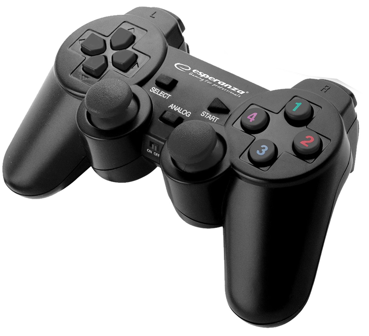 Gamepad Esperanza Gladiator Pad EGG108K, me vibrim, i zi