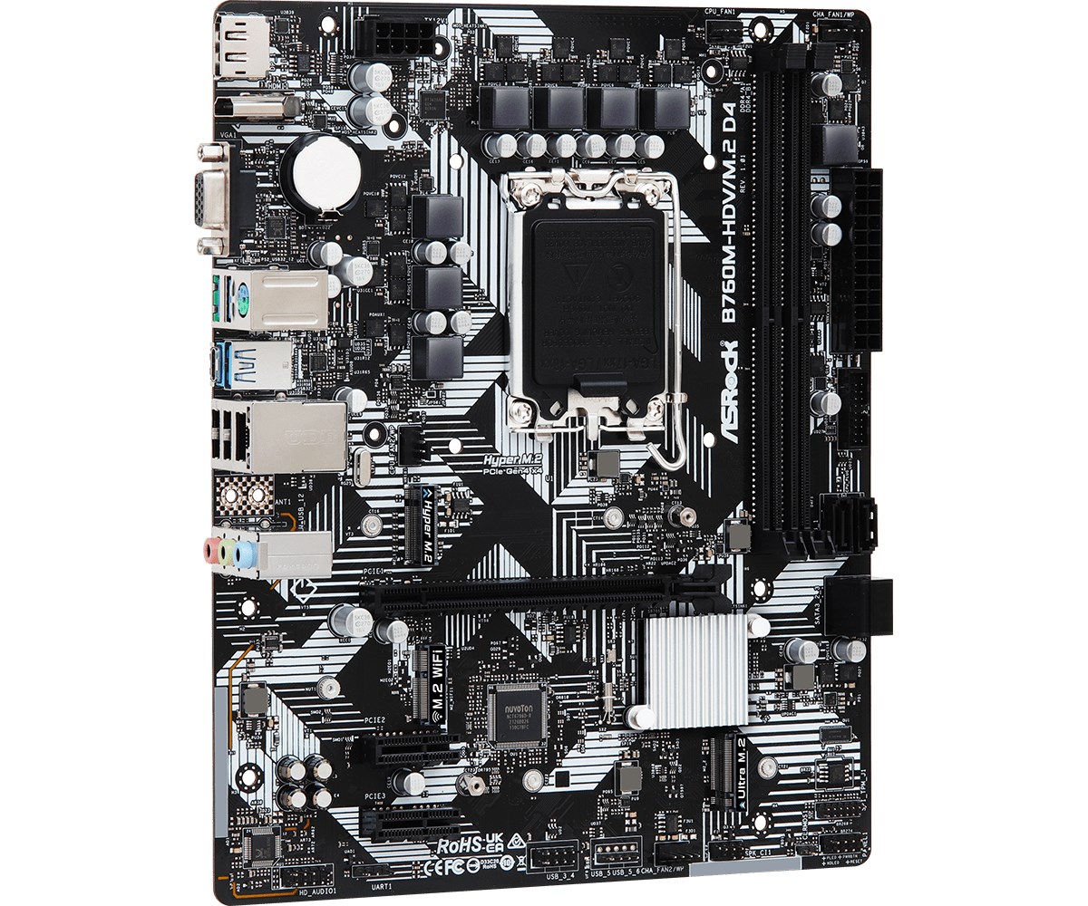 Pllakë amë Asrock B760M-HDV/M.2 D4 Intel B760 LGA 1700 micro ATX