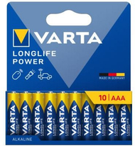 Bateri alkaline Varta Longlife Power AAA, Micro, pako 10 copë