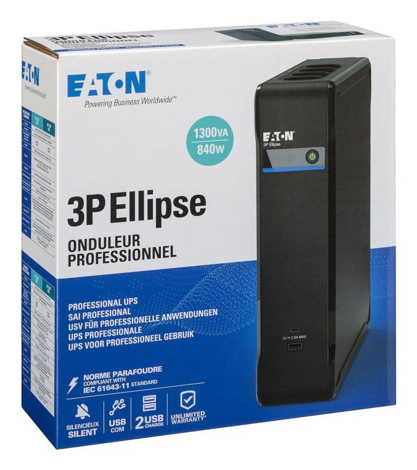 UPS Eaton 3P Ellipse 1300 USB FR, 1300VA, 840W, i zi