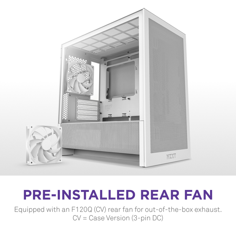 NZXT H3 Flow (CC-H31FW-01) – Kasë kompjuteri – Mid-Tower – e bardhë