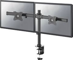 Mbajtëse tavoline Neomounts, për 2 monitorë 10" – 27", e zezë