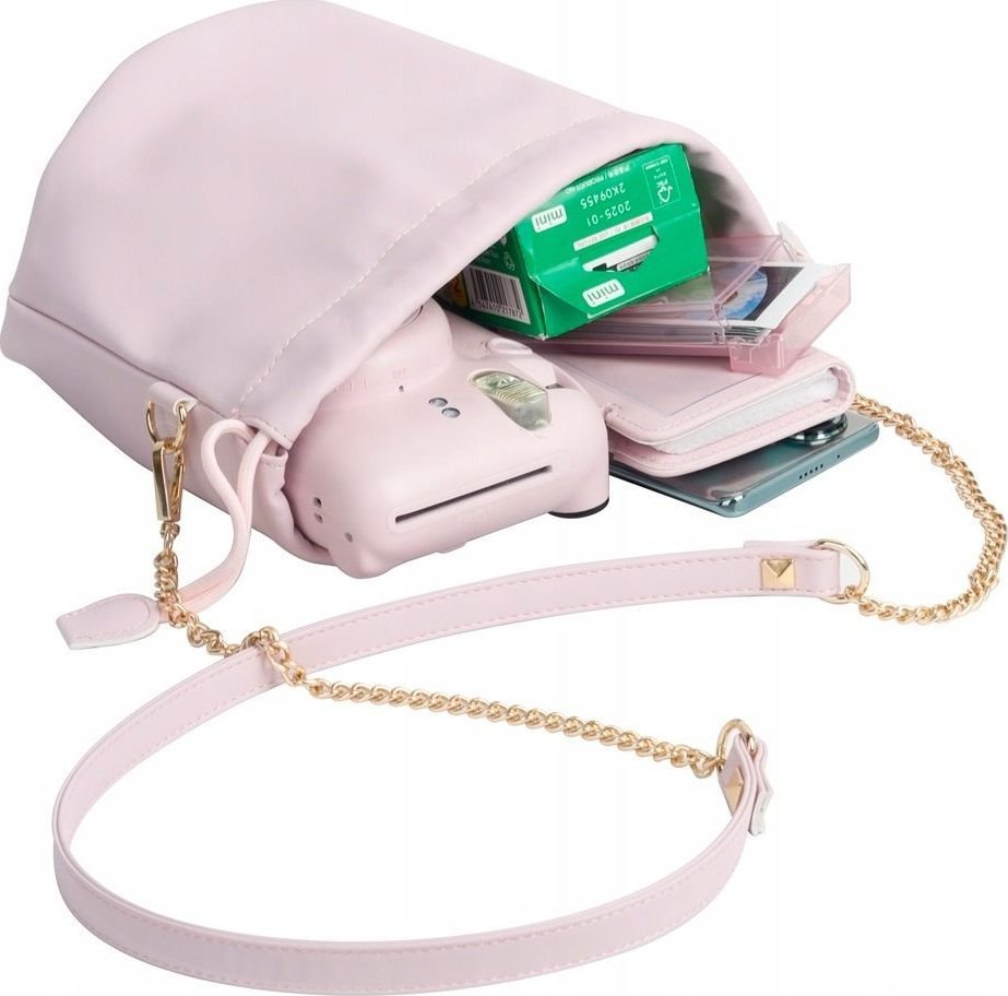 Qese mbrojtëse LoveInstant për Fujifilm Instax, për disa modele, lëkurë ekologjike, rozë