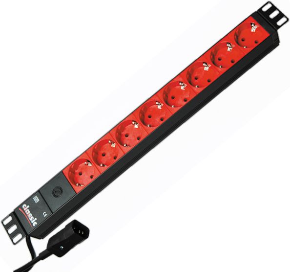 Zgjatues rack Bachmann 19.07.1177, 2m, hyrje IEC C14, gri