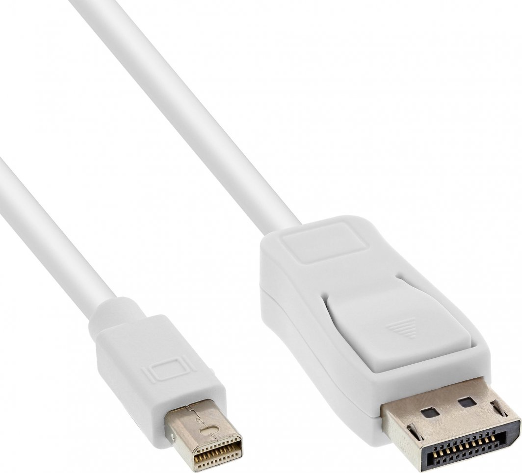Kabllo InLine Mini DisplayPort në DisplayPort, 1m, 4K, e bardhë