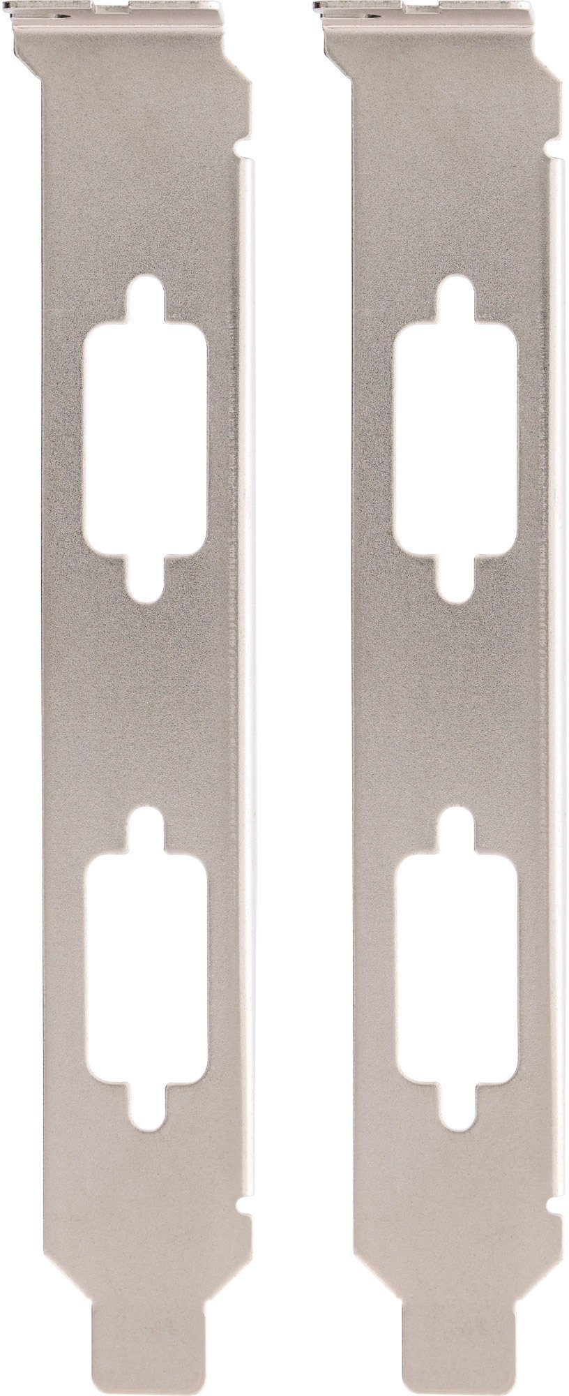 Kapak PCI InLine Slot Bracket, për 2x 9 pin Sub D, set 2 copë, argjendtë