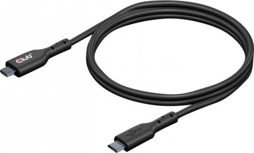 Kabllo USB Club 3D USB-C - microUSB, 1m, e zezë
