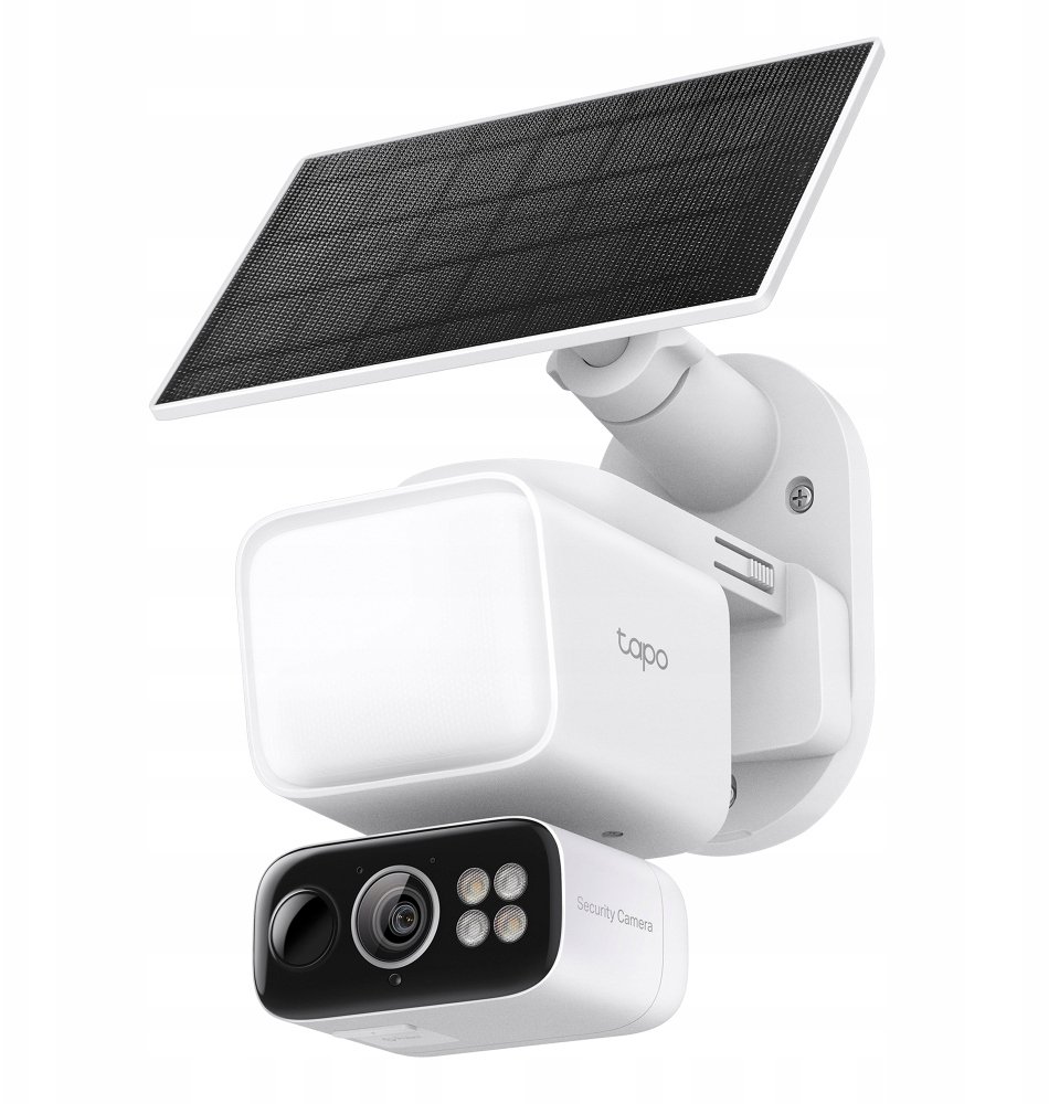 Kamerë sigurie Tapo Solar Floodlight Pan Tilt, 2K 3MP, IR 10 m, e bardhë