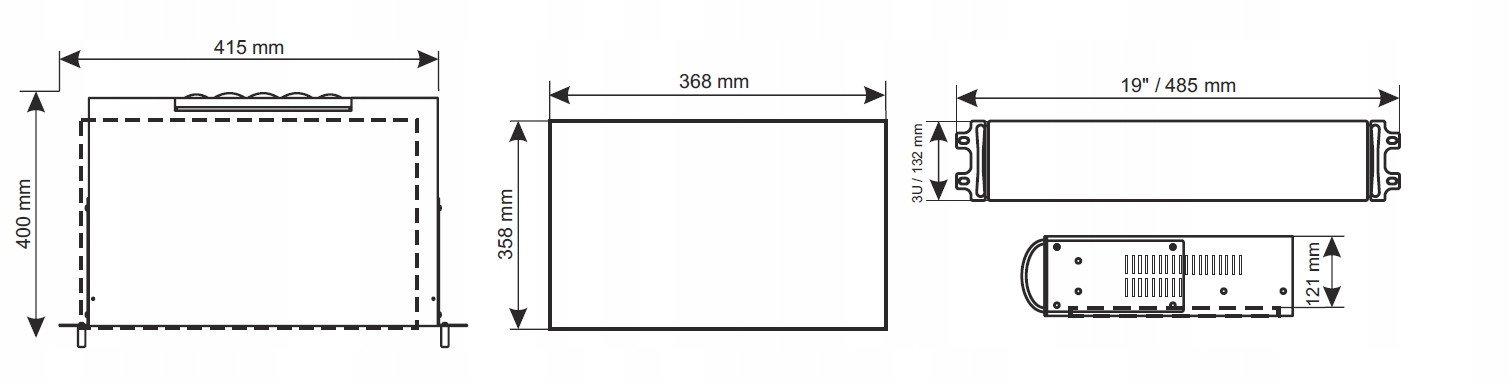 Enkluzion RACK ARADN Universal 400mm, montim 19", i zi