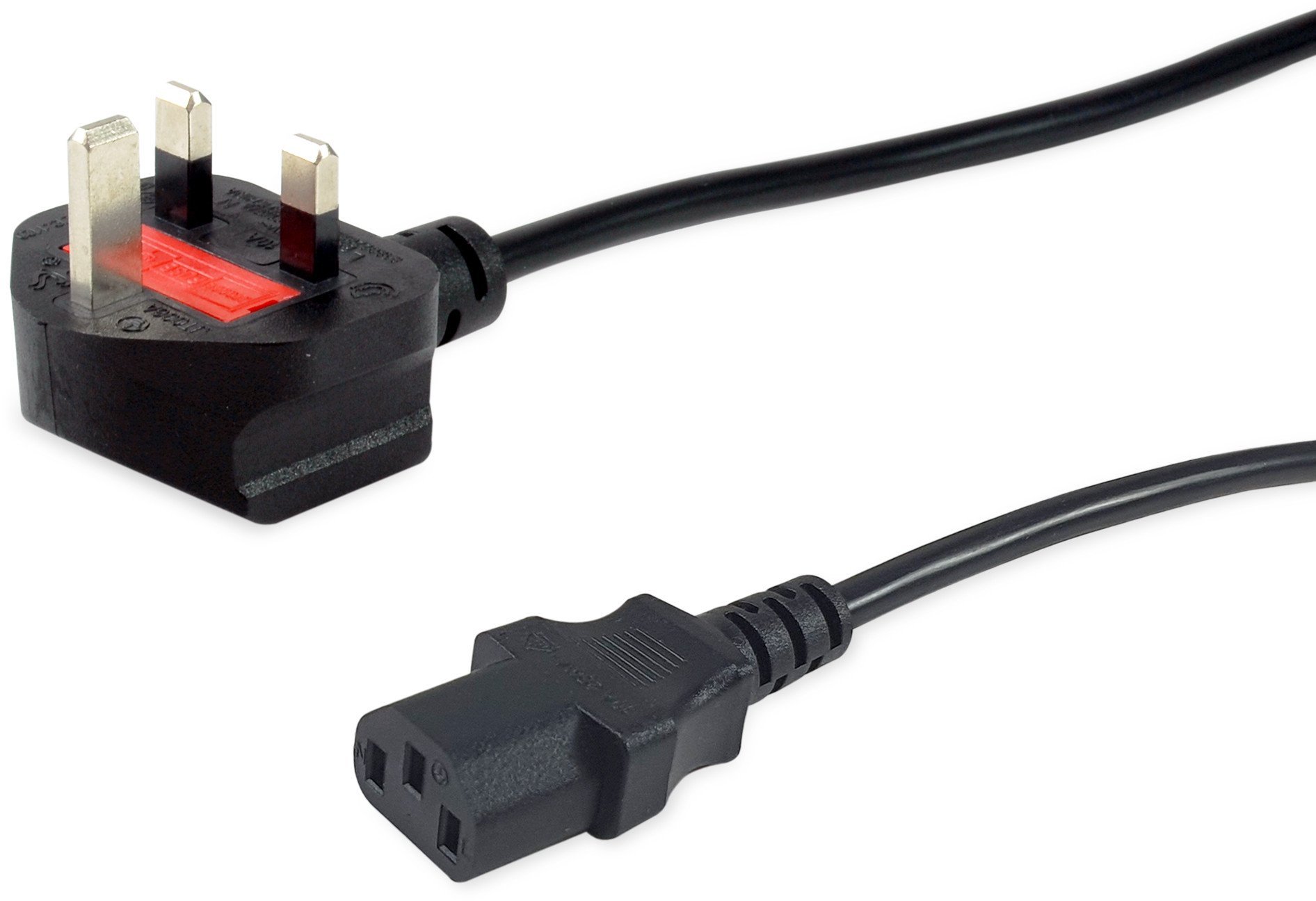 Kabllo rryme Equip IEC UK BS1363 në C13, 3m, i zi