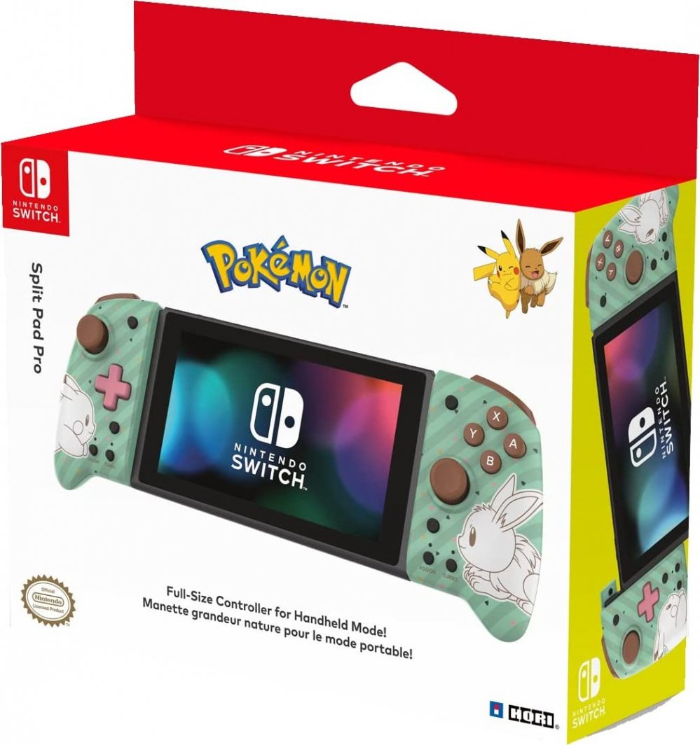 Kontroller Hori Split Compact Pikachu & Mimigma, me kabllo, i gjelbër