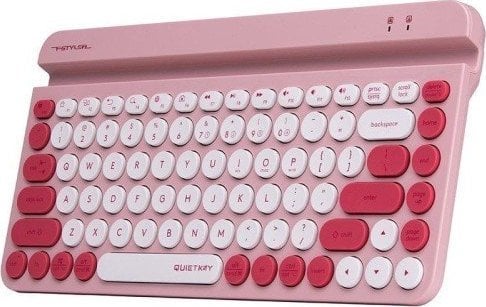 Tastierë A4Tech FStyler, wireless, US, rozë, e kuqe dhe e bardhë