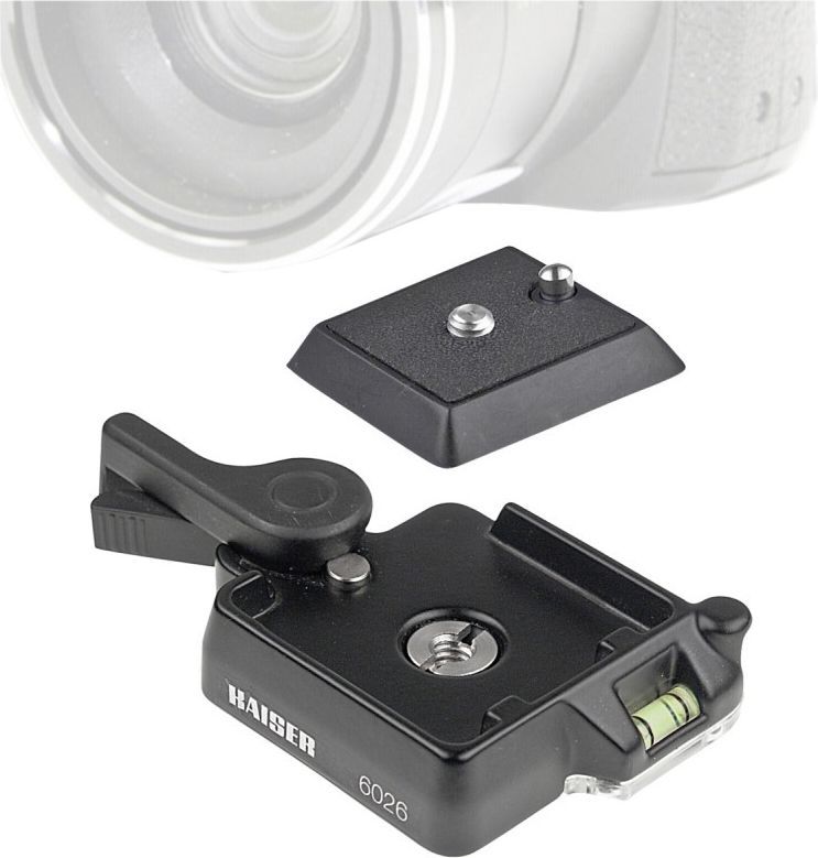 Bazë tripod Kaiser Quick Release 6026, alumin, fileto 3/8" me adapter 1/4"