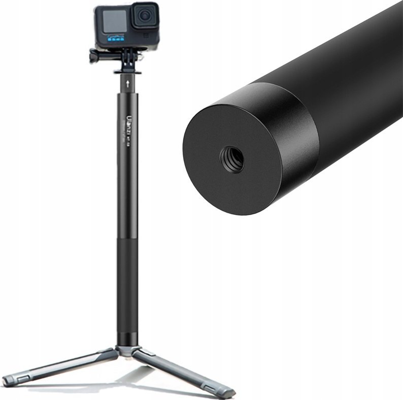 Shkop selfie teleskopik GearPro MT-58, 120cm, alumini, i zi