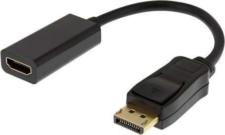 Adapter video Deltaco 00110022, HDMI në DisplayPort, 4K 60Hz, 20cm, i zi