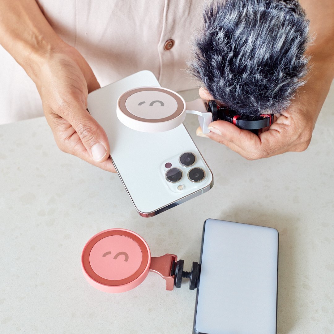 Mbajtëse magnetike për atlete ShiftCam SnapShoe, për smartphone, Plaster Pink, rozë