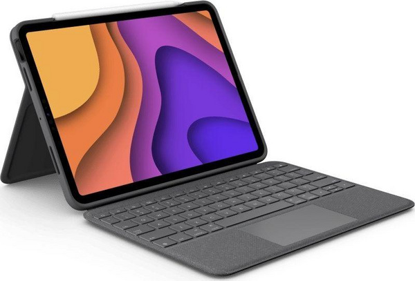 Mbështjellës dhe tastierë Logitech Folio Touch për iPad Air® (4th & 5th generation), US, i hirtë