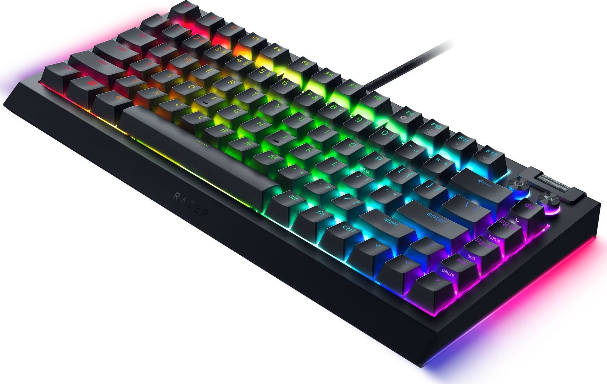 Tastierë mekanike Razer BlackWidow V4 75%, Razer Orange, RGB, e zezë 2