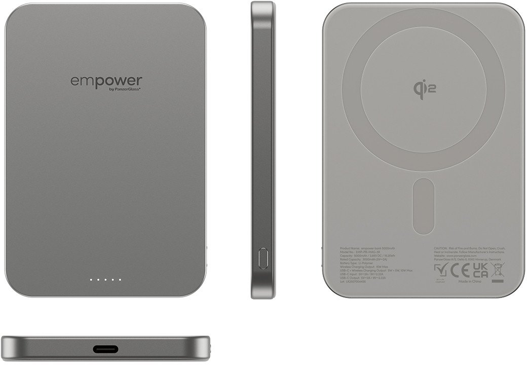 Power bank PanzerGlass Empower Bank, 5000mAh, 20W, gri