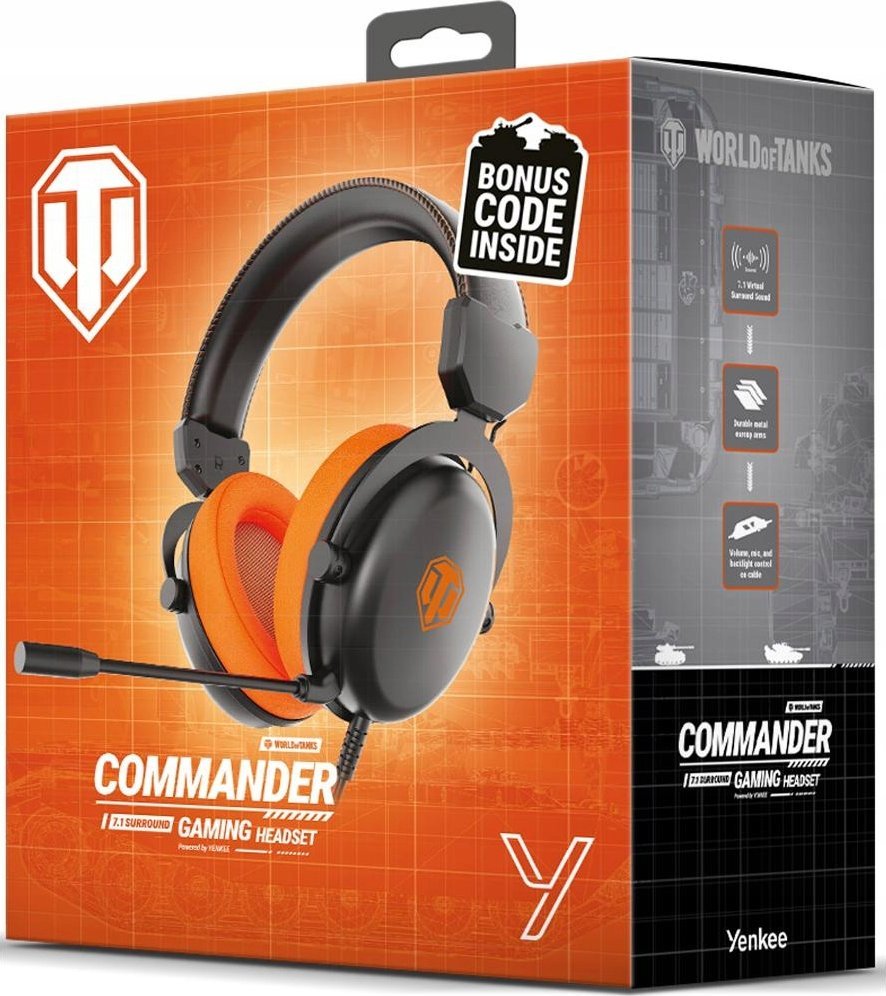 Kufje gaming YENKEE YHP WT300 Commander, USB, 7.1 surround, të zeza