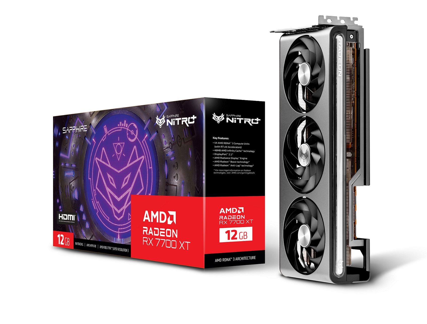 Kartelë grafike Sapphire NITRO+ Radeon RX 7700 XT, 12GB, GDDR6