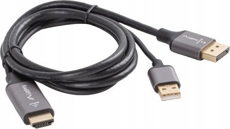 Kabllo HDMI në DisplayPort Lanberg, 4K 60Hz, 1.8m, e zezë