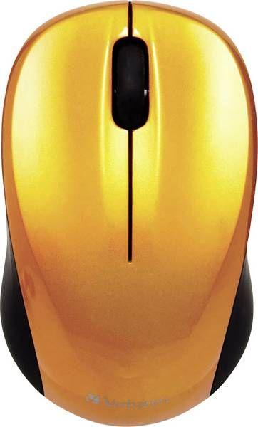 Maus Verbatim Go, wireless, USB, portokalli