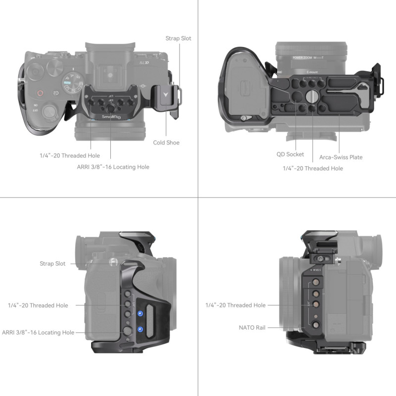 SmallRig Rhinoceros Cage Kit for Sony a7R V, a7 IV & a7S III 4