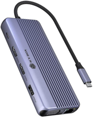 Docking station Icy Box 12 in 1, USB C, 12 porta, gri
