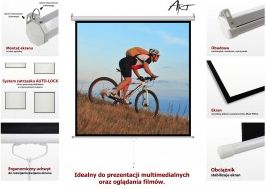 Ekran projektori Art ER M84, 84", Matt White, manual i bardhë