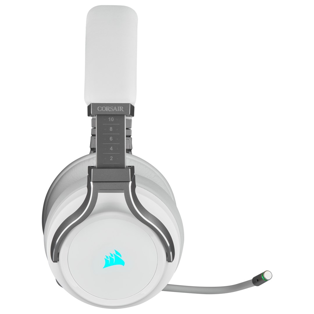 Kufje wireless Corsair Virtuoso RGB, 50mm, 7.1 surround, të bardha