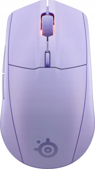 Безжичен глушец SteelSeries Rival 3 Gen 2, TrueMove Air 18K, Bluetooth 2.4GHz, лаванда