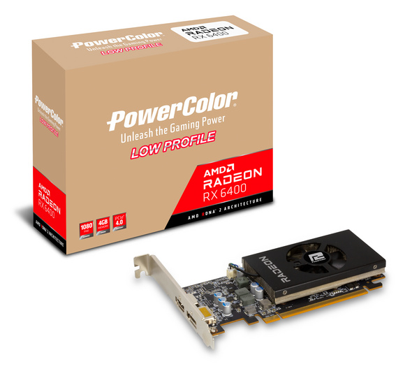 Kartelë grafike PowerColor AMD Radeon™ RX 6400 Low Profile, 4GB GDDR6