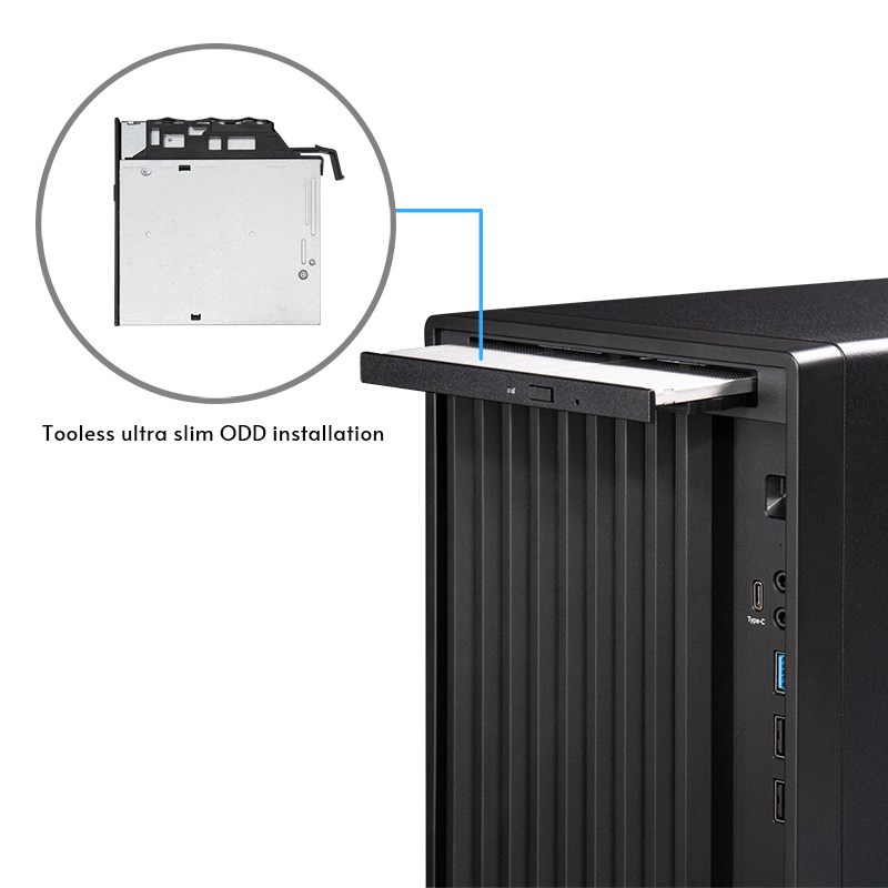 Kasa kompjuteri Chieftec MINI UNI BS-20B-OP, mini tower, e zezë