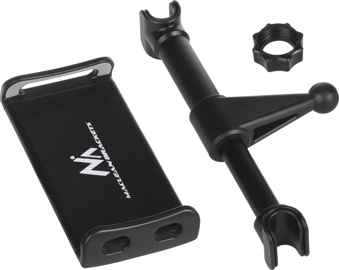 Mbajtëse universale makine Maclean MC-894, për smartphone dhe tablet, montim në mbështetëse koke, rrotullim 360°