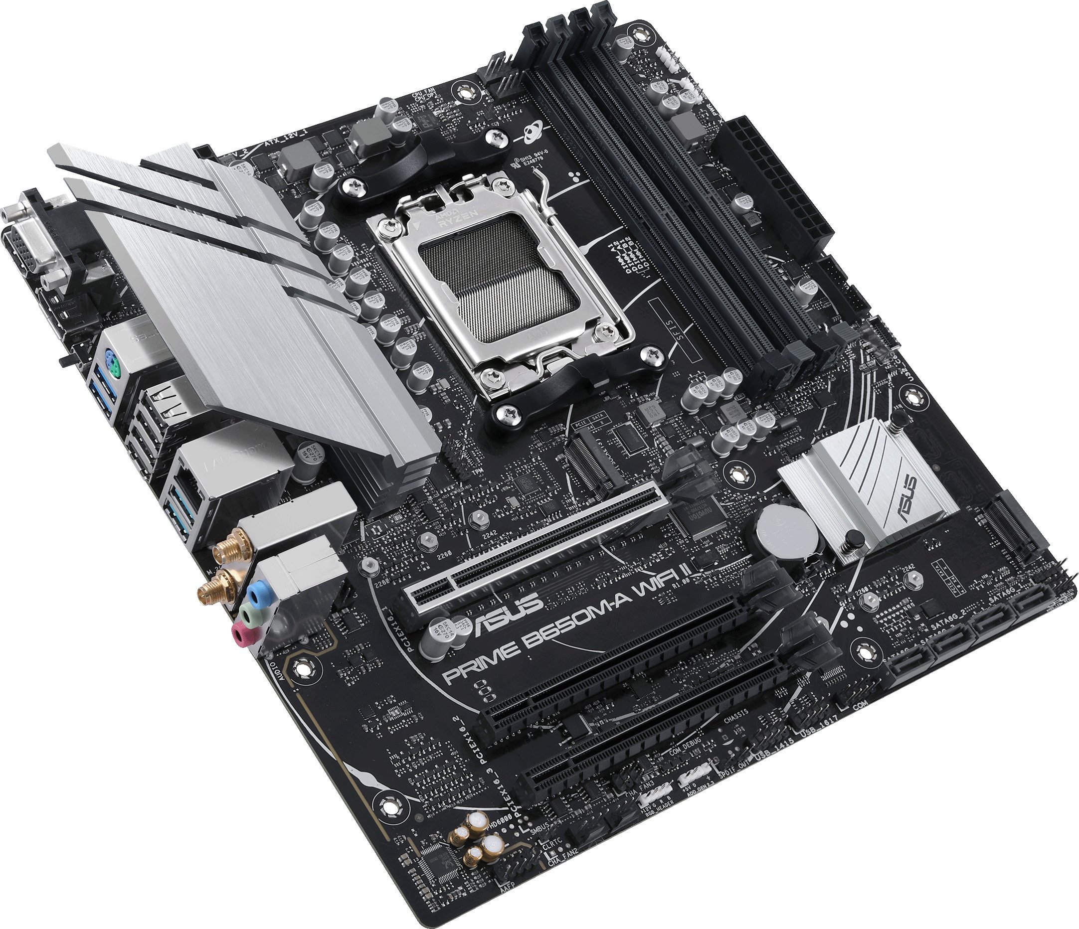 Pllakë amë Asus PRIME B650M-A WIFI II, DDR5, Wi-Fi 6, e zezë